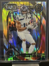 2024 Panini Select - Club Level DK Metcalf #251 Red & Yellow Shock Prizm