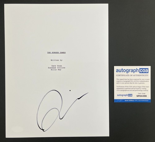 LIAM HEMSWORTH SIGNED THE HUNGER GAMES 128 PAGE SCRIPT w/PROOF & AUTOGRAPH COA
