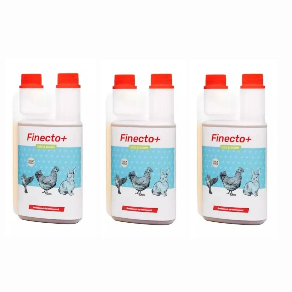 Finecto+ Cox & Worm 3x 500ml Hühner Tauben Vögel Kaninchen Cox and Worm