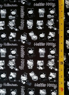 HELLO KITTY H@LL0W33N B/W FABRIC ( HALF-YARD & 1-YARD SELECTIONS )