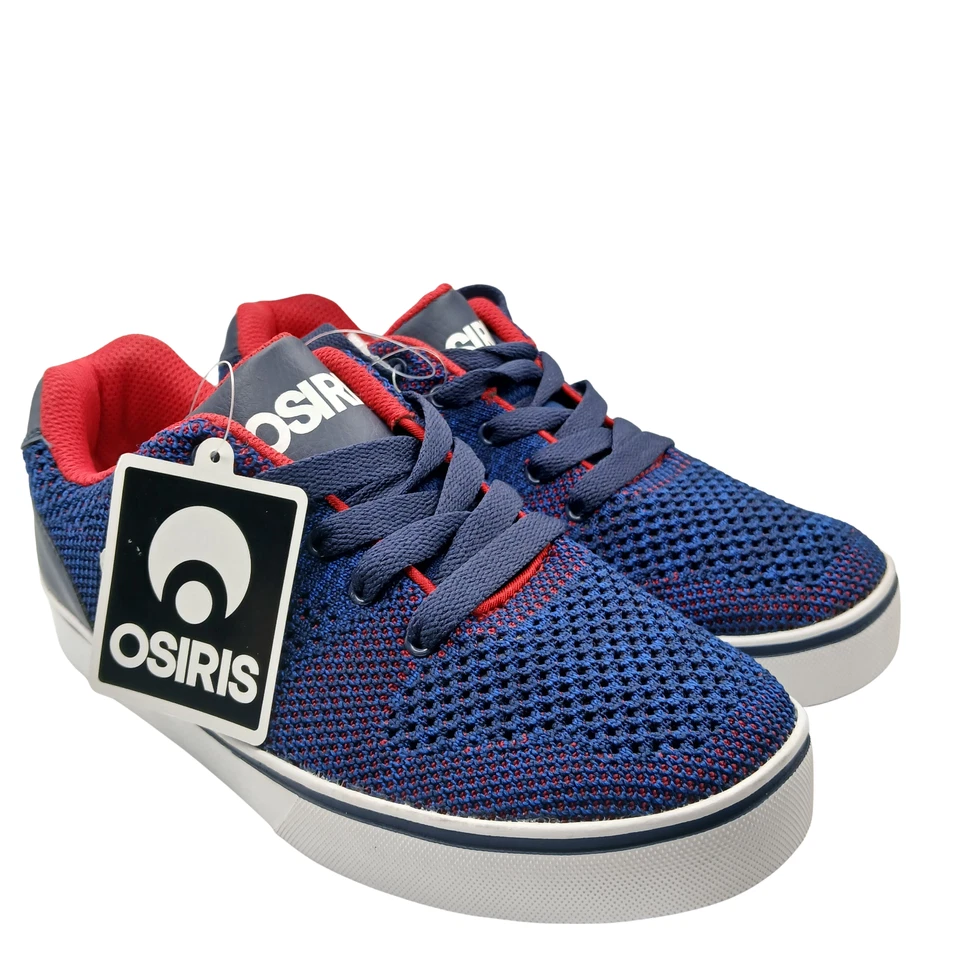 Tênis de malha Osiris masculino Coleman azul/vermelho tamanho 5 - Imagem 2 de 4