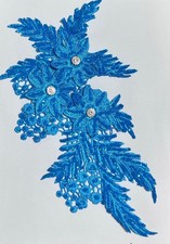 Embroidered Floral Lace Applique Patch Bridal Dress Sewing Craft Decor