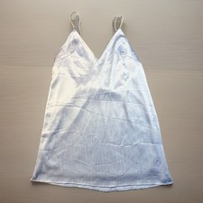 Urban Outfitters Satin Slip Dress Blue Cami Mini NWT Size L 1526