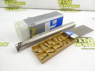 ISCAR INDEXABLE GROOVING BAR 3/4" SHANK GHIR 19 3 8 NEW CARBIDE INSERTS