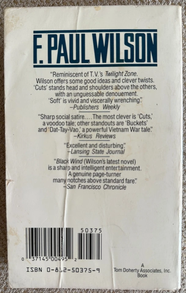 Soft and Others SIGNED by F. Paul Wilson 1990 Tor 1st PB Printing SF Horror OOP - Image 2 of 4