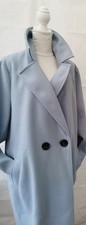 River Island Ladies Coat Size 24 Blue Long Sleeves Revers Pockets Vent 