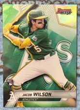 2025 Bowman’s Best Jacob Wilson Green Refractor Color Match /99 RC