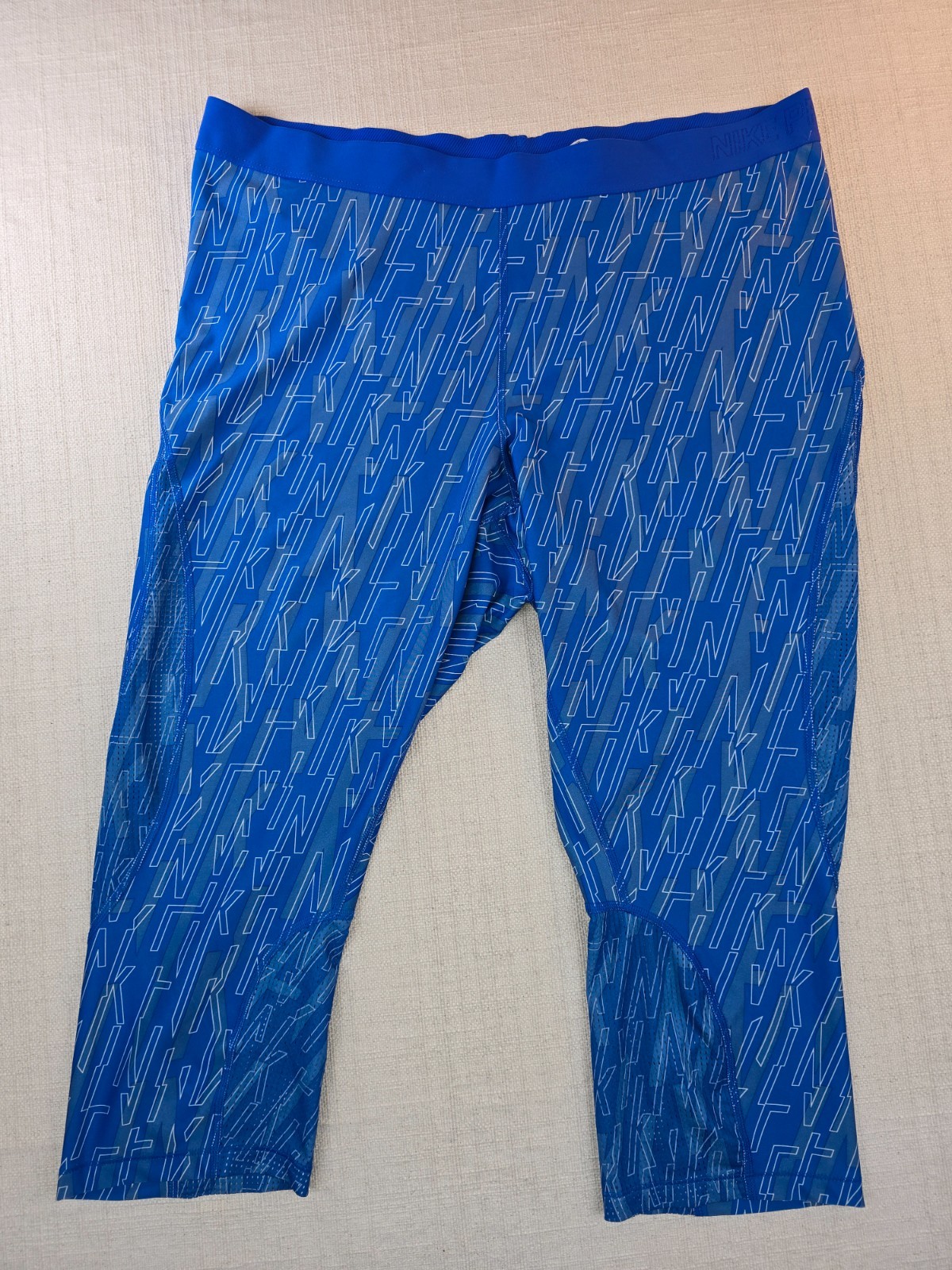 Nike Pro Hypercool Compression Tights 3X Blue Geo… - image 1