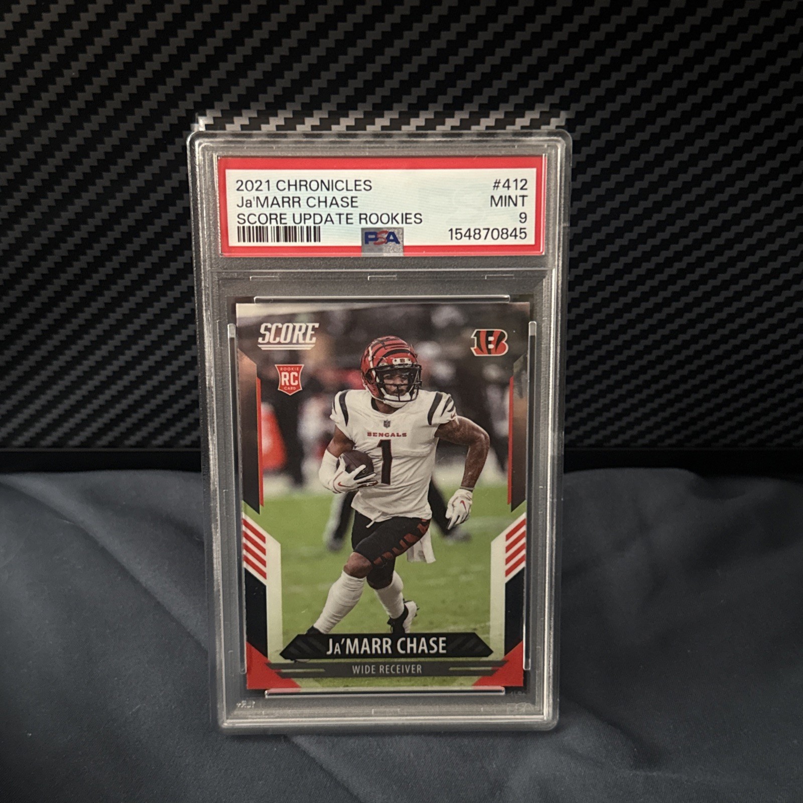 2021 Panini Chronicles - Score Update Rookies Ja'Marr Chase #412 (RC) Psa 9