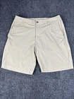 Lululemon Commission Classic-Fit Shorts 9" Beige/Cream Oxford Men's Size 34
