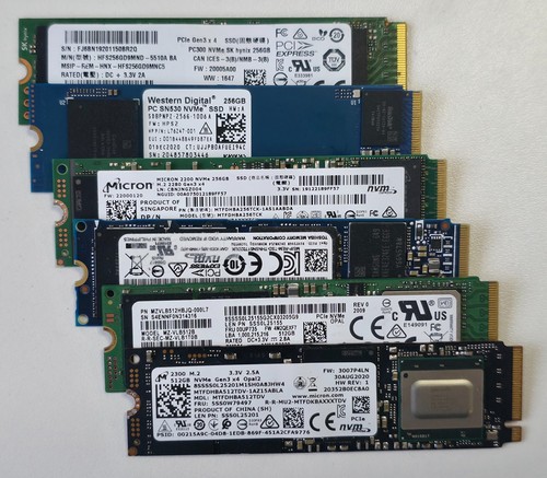 256GB NVMe M.2 2280 SSD (M-Key) Windows 11 Pro installiert - geladen - Upgrade Kit