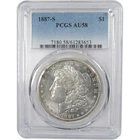 1887 S Morgan Dollar AU 58 PCGS Silver $1 Coin SKU:I23815