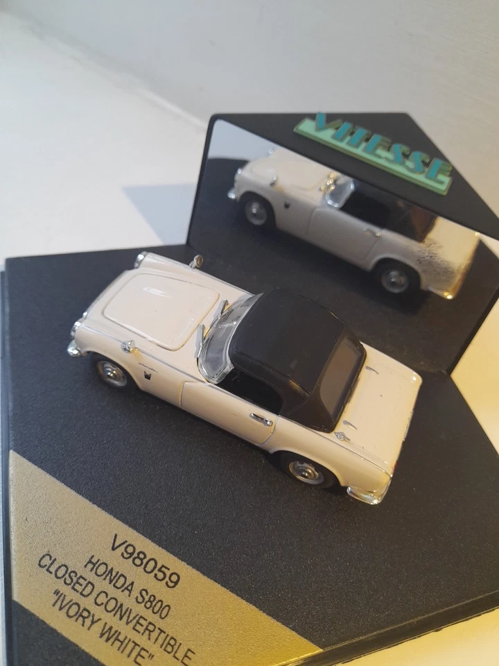 VITESSE 1/43 V98059 IVORY WHITE HONDA S800 CLOSED CONVERTIBLE DIECAST MODEL - Image 2 of 4