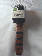 Conair Classic Wood All Purpose Hair Brush With Boar Bristles For All Hair Types