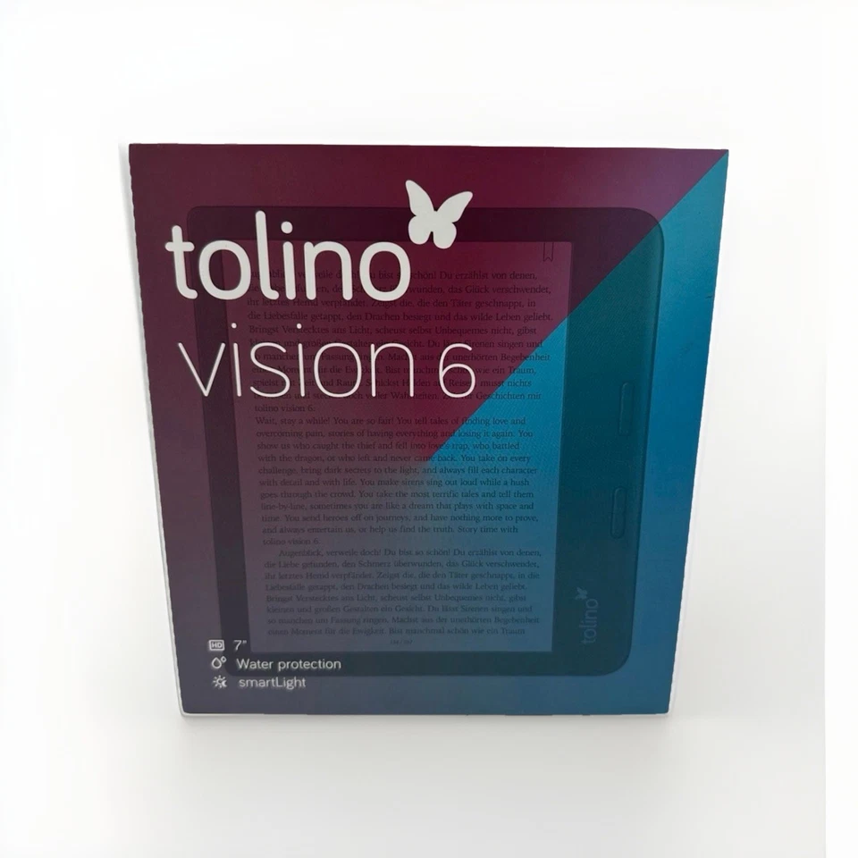 tolino® vision 6 – 6“ eReader, wasserfest, SmartLight, 8 GB Speicher - Bild 2 von 4