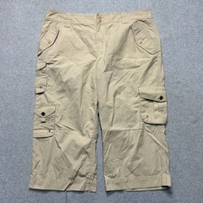 Vintage Lauren Ralph Lauren Cargo Pants Womens 14P Khaki Capri Ripstop Y2K