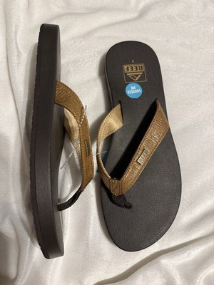 Reef Women s Mia Sassy Flip Flops Brown Copper Sandals Size 9 NWT - Beach Pool