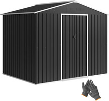 Casetta Da Giardino 3.6M² in Acciaio Zincato Con Prese D'Aria, Capanno Da Giardi