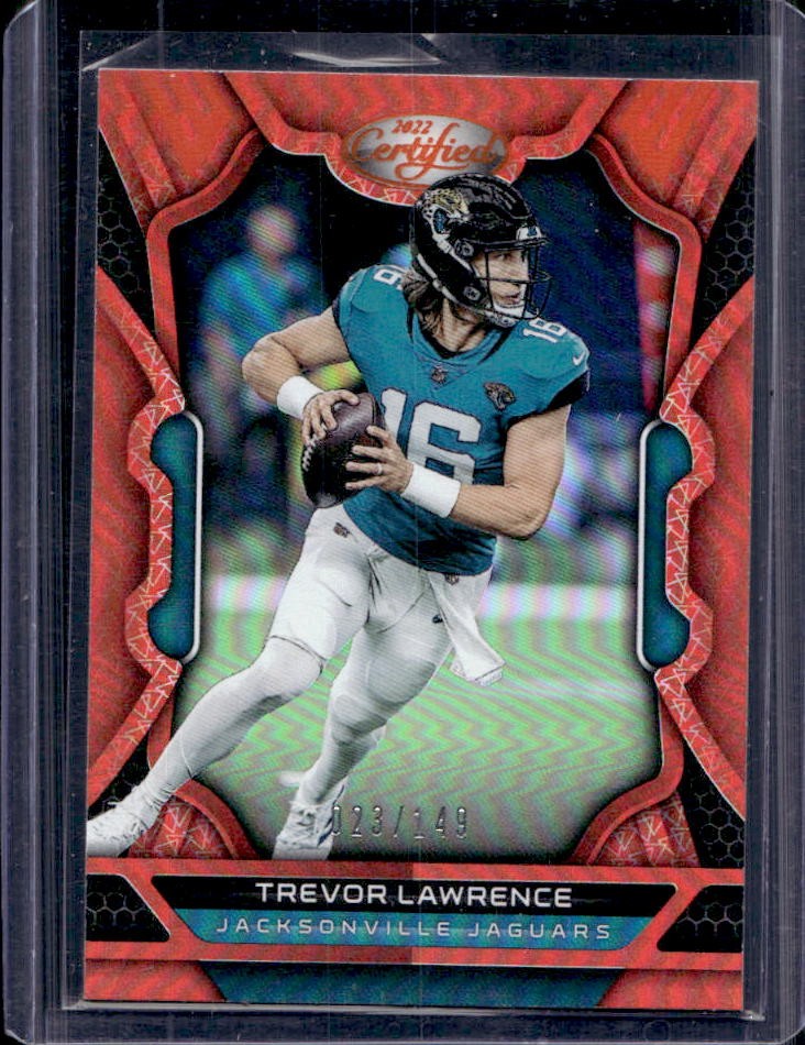 2022 Panini Certified Trevor Lawrence Mirror Orange #23/149 Jaguars