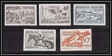 France N°960/965 5 timbres jeux olympiques olympics helsinki 1952 Essai proof No