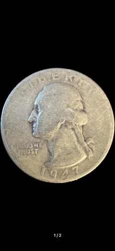 1947 S Washington Silver Quarter