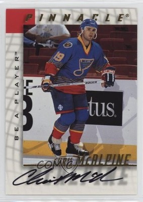 1997-98 Pinnacle Be A Player Auto Chris McAlpine #82 Auto s6r