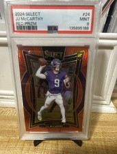 2024 Panini Select - Concourse J.J. McCarthy #24 Red Prizm /99 (RC)