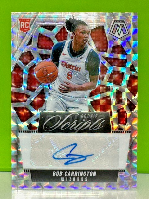 2024-25 Panini Mosaic - Rookie Scripts Bub Carrington #RS-BUB (AU, RC) Wizards