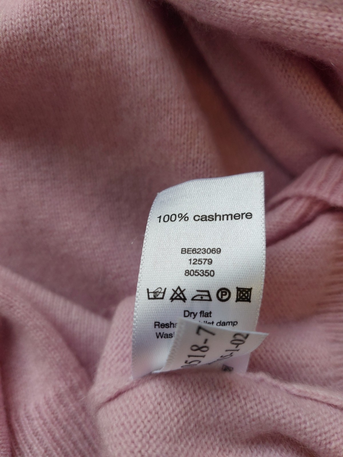 FLORENCE AND FRED JUMPER 14. 100percent CASHMERE MAUVE FITTED LONG SLEEVE V NECK image 8