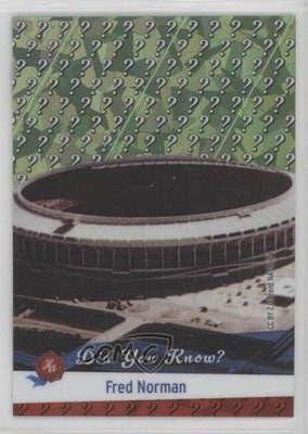 2025 Historic Auto Did You Know Green Ice /200 Fred Norman #64 4g8
