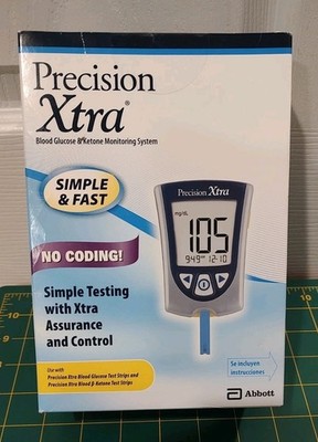 Precision Xtra Blood Glucose and Ketone Monitoring System - No Coding - Sealed