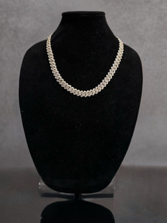 ESTATE: 14k TIMBRATO cubano 14mm Miami 22" catena 64ct laboratorio sim diamante 114g PESANTE!!