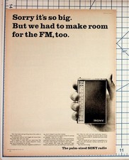 Vintage Sony FM AM Transistor Radio Advertisement 1960s Ephemera New York