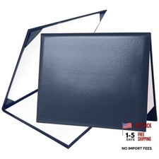 Diploma Holder 8.5"x11" 8.5"x11" - Smooth Leatherette Case - 1 Pack Navy