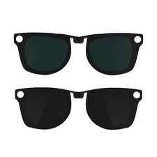 HIBLOKS 2Pcs Polarized Clip for Ray-Ban Meta Wayfarer RW4008 Gen 2 RW4012 Larg