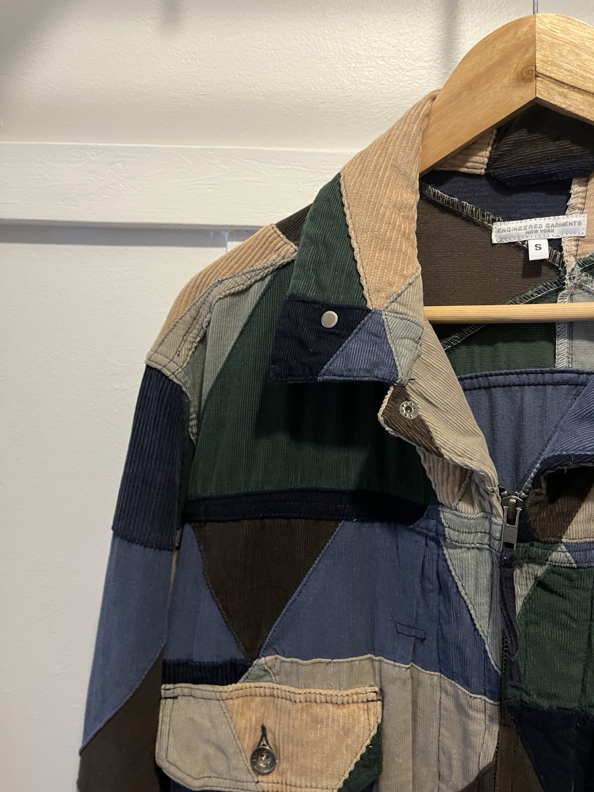 Engineered Garments Patchwork Jacket Button Zippe… - image 7