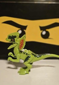 NEW Jurassic World Dilophosaurus Lime Dark Green Custom Lego Figure 75916