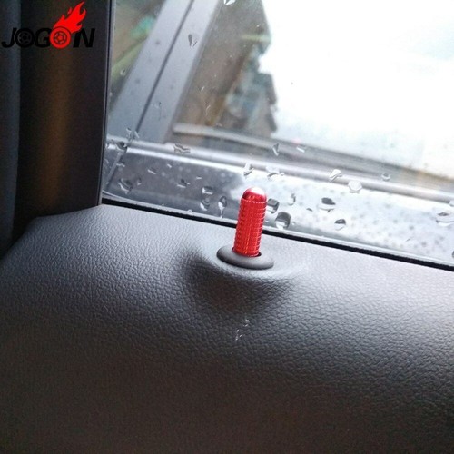 Red Alloy Bolt on Door Lock Pin Knobs Trim For Mercedes Benz C E GLC GLE Class - Picture 6 of 12
