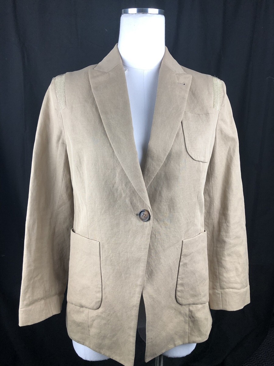ジャケット BRUNELLO CUCINELLI Woman Jacket Beige MD5997699P C9123 $3595 New Brunello Cucinelli Womens Jacket Blazer Top Beige