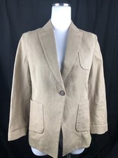 $3595 New Brunello Cucinelli Womens Jacket Blazer   Top Beige Size 6 42 M