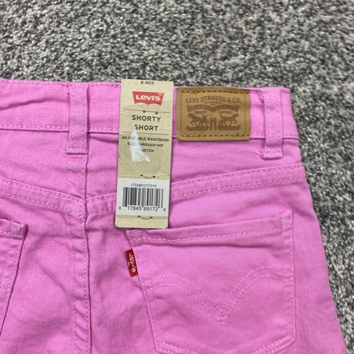 Levi Strauss short Girl's 8 Pink Shorty Adjustable Stretch cowgirl Bright - Picture 3 of 10
