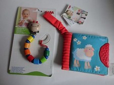 Haba Schnullerkette Raupe, Softbuch Buggybuch Stoffbuch Tiere