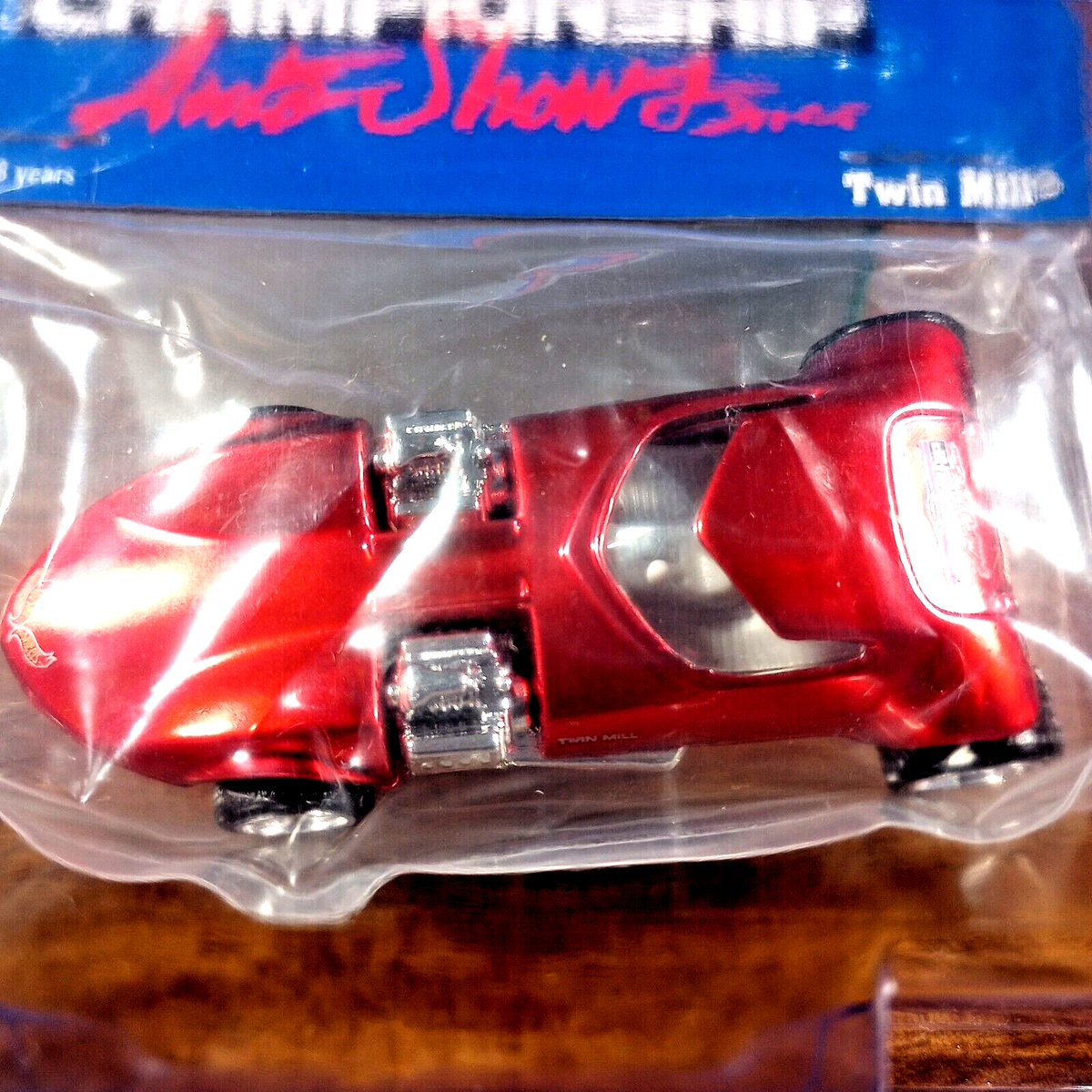 Hot Wheels Championship Auto Show Promo Baggie Twin Mill Red Real
