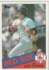 FREE SHIPPING-MINT-1985 Topps #89 Jackie Gutierrez Red Sox PLUS BONUS CARDS