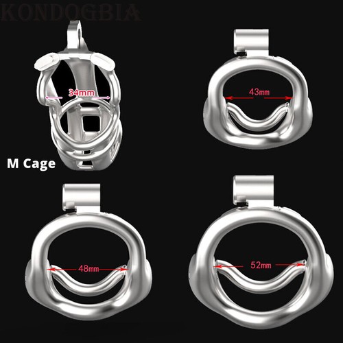 Stainless Steel Ultra Cock Cage Double-Lock Male Chastity Device Penis Ring - Picture 6 of 14