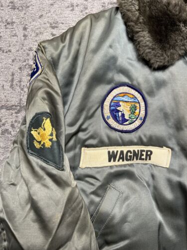 Giacca volante vintage anni 60 Air Tech B-15D bombardiere volo USAF taglia M trapuntata - Foto 5 di 11