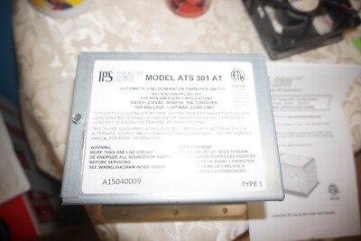 Parallax Power Supply ATS301 30Amp 120V Automatic Line Generator Switch Silver