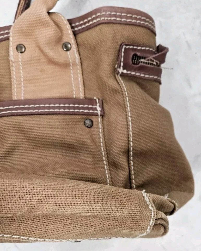 Bolso Gap RED Lona Tostada VIH SIDA Lona Borde Cuero Foto 2 de 4