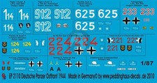 Peddinghaus 1/87 (HO) German Tank & Vehicle Markings Eastern Front '44 WWII 2110