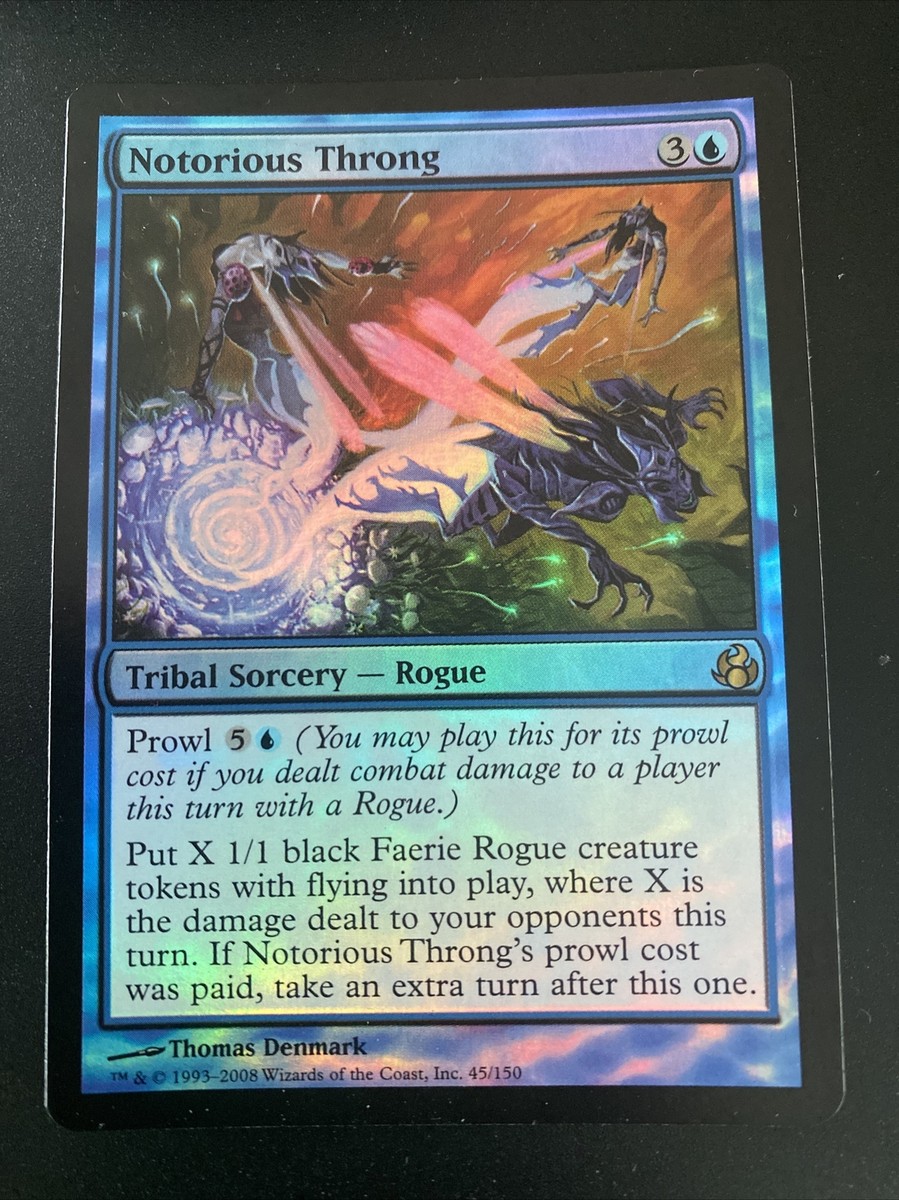 FOIL Notorious Throng 45/150 MTG Morningtide Rare NM English